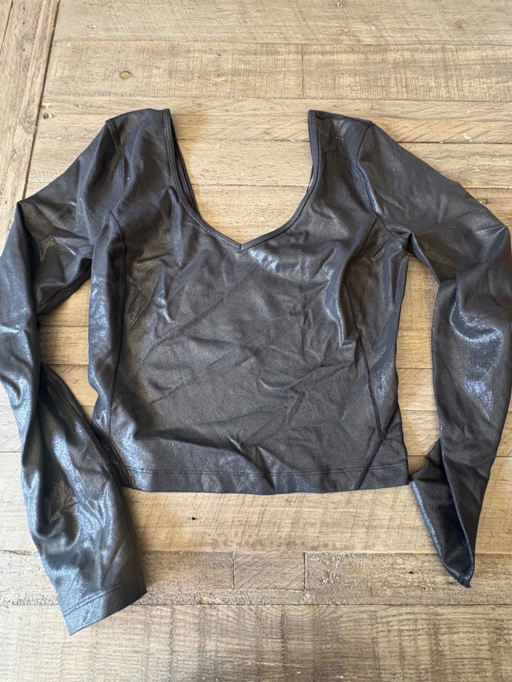 Lululemon Small Shimmery Black Long Sleeve